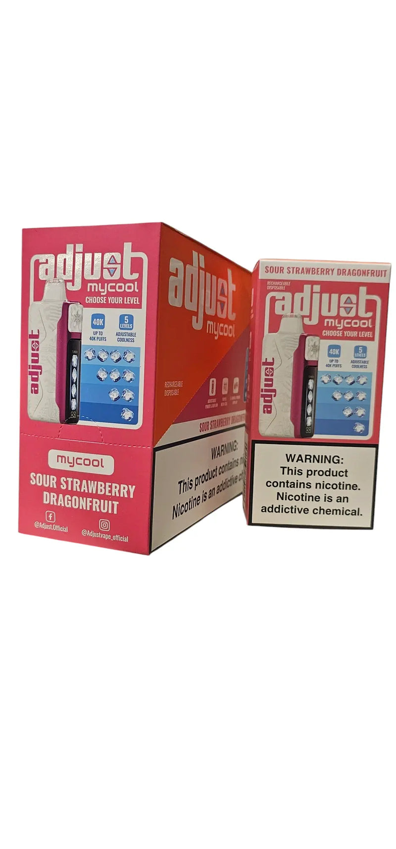 Adjust MyFlavor 40000 Adjust, Adjust My Flavor sour strawberry dragonfruit