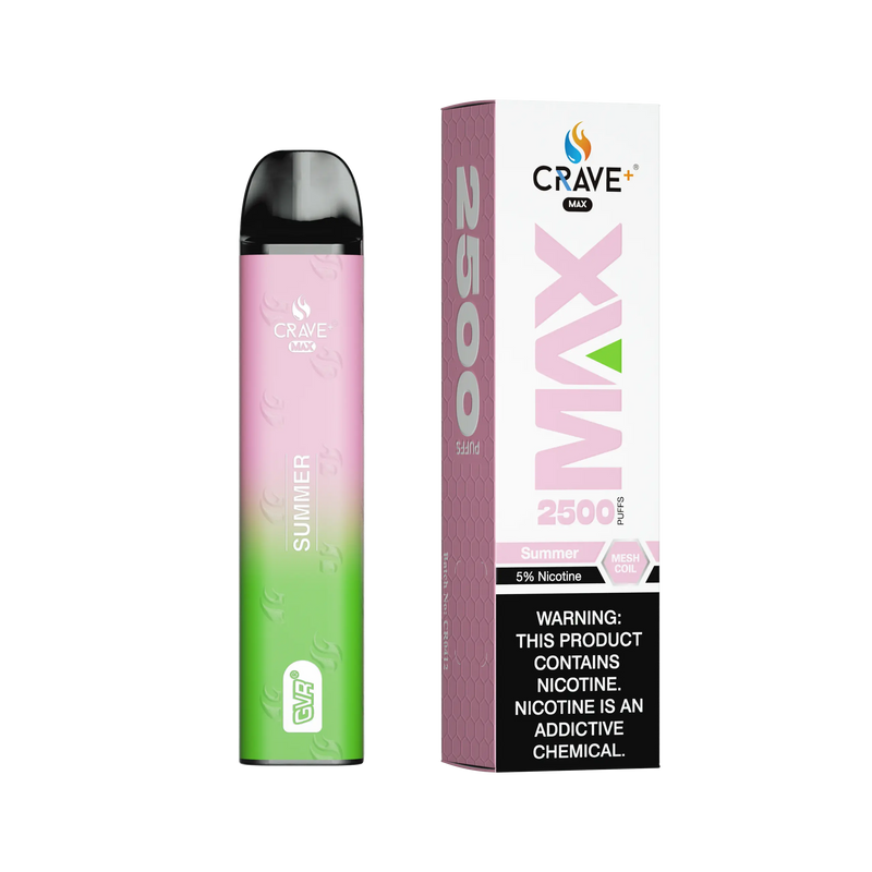 Crave Max Vape - 2500 Puffs Mesh Coil Crave, Crave Max Vape summer 