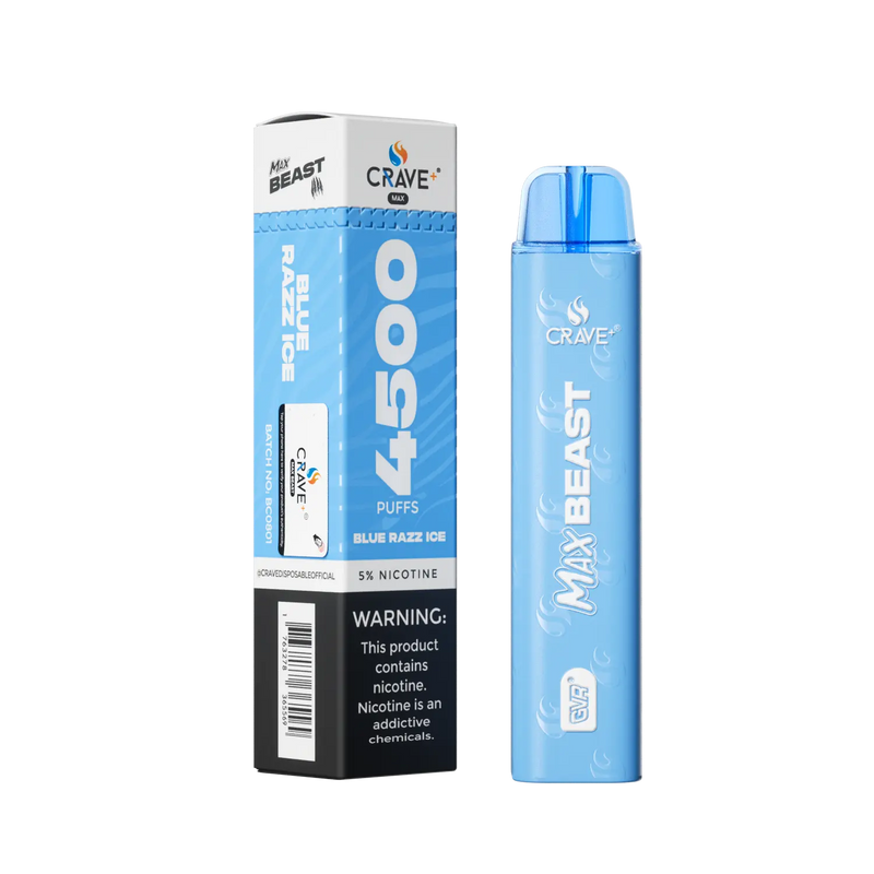 Crave Max Beast 4500 Puffs - VSZN, Crave Max Beast blue razz ice
