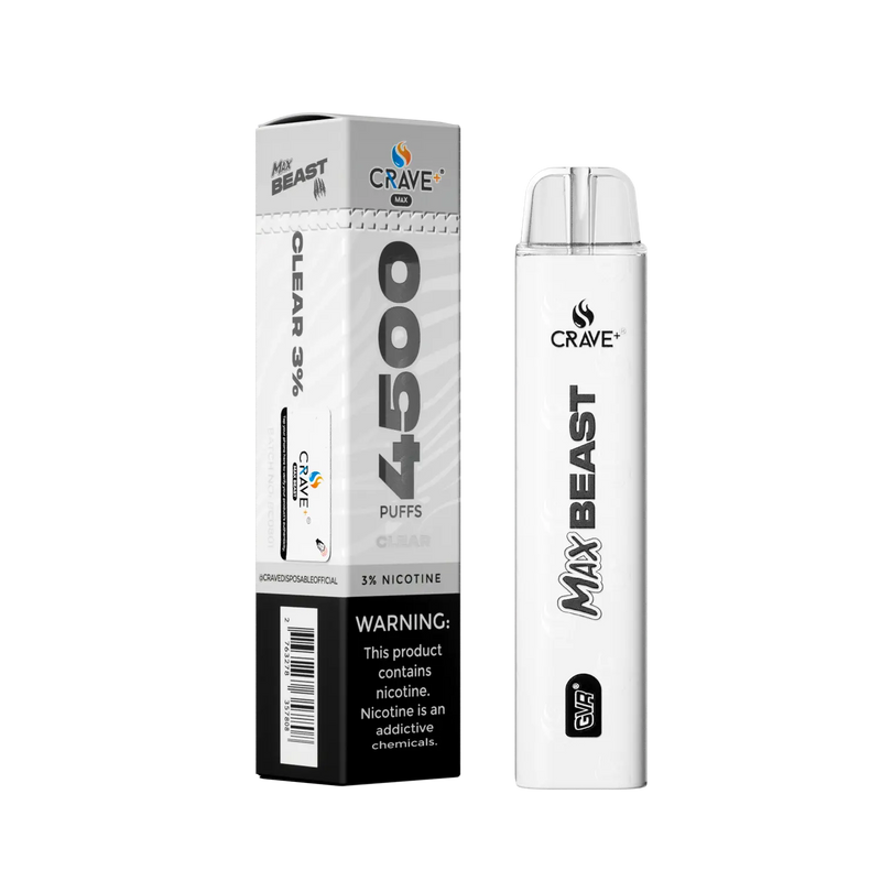 Crave Max Beast 4500 Puffs - VSZN, Crave Max Beast clear 3%