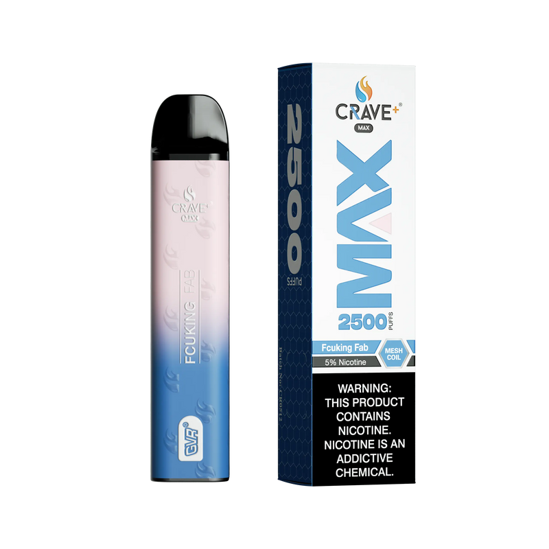 Crave Max Vape - 2500 Puffs Mesh Coil Crave, Crave Max Vape fcuking fab