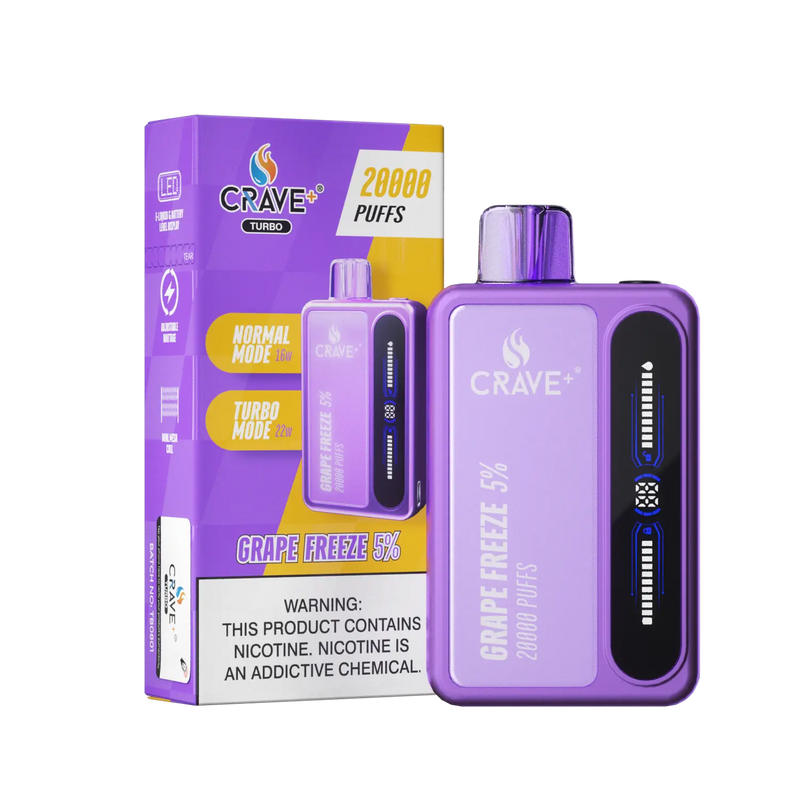 Crave Turbo 20000 - VSZN, Crave Turbo grape freeze