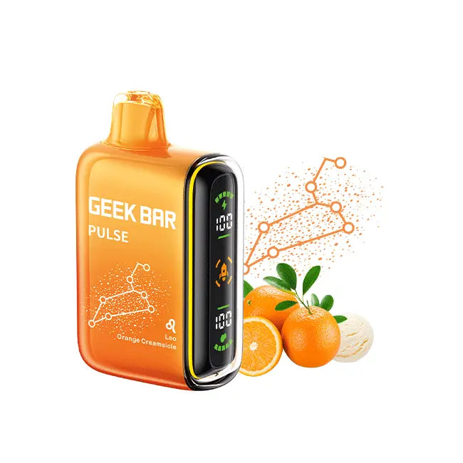 Geek Bar Pulse Orange Creamsicle, Geek Bar orange creamsicle, orange creamsicle geek bar pulse