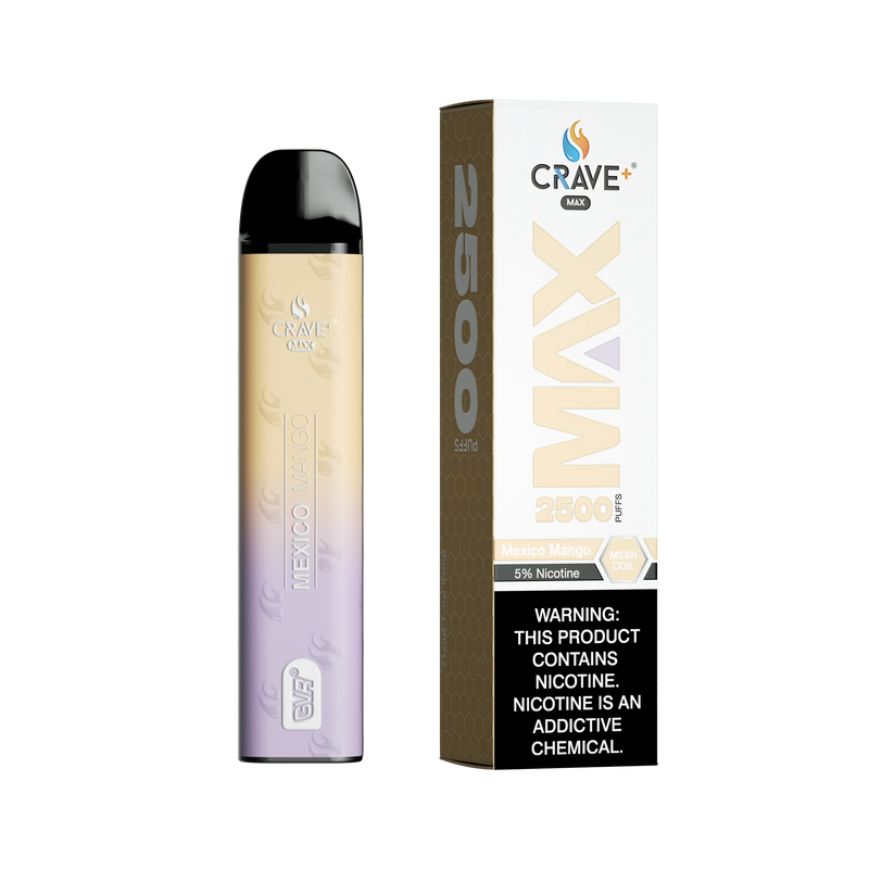 Crave Max Vape - 2500 Puffs Mesh Coil Crave, Crave Max Vape mexico mango