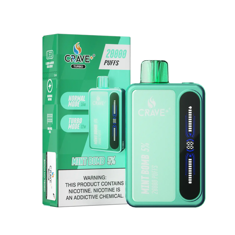 Crave Turbo 20000 - VSZN, Crave Turbo mint bomb