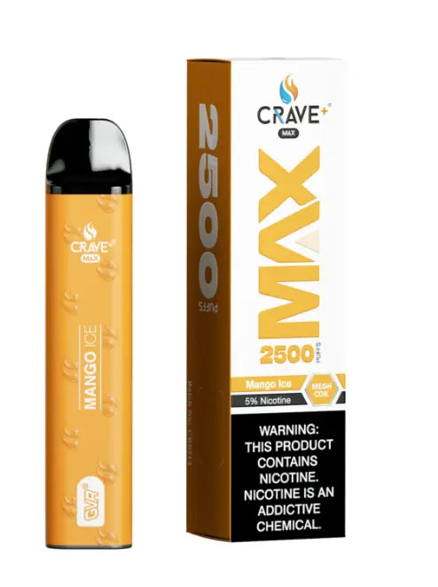 Crave Max Vape - 2500 Puffs Mesh Coil Crave, Crave Max Vape mango ice