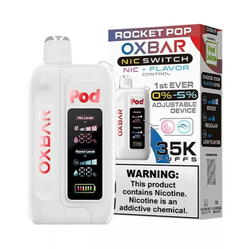 OXBAR x Pod Juice Nic Switch 35000 OXBAR X POD JUICE, oxbar rocket pop, rocket pop oxbar 
