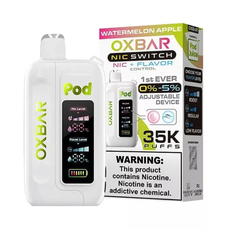 OXBAR x Pod Juice Nic Switch 35000 OXBAR X POD JUICE, oxbar watermelon apple, watermelon apple oxbar 