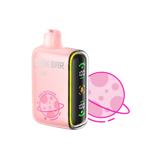 Geek Bar Pulse 15000 Geek Bar, Geek Bar pink lemonade, pink lemonade ice geek bar pulse