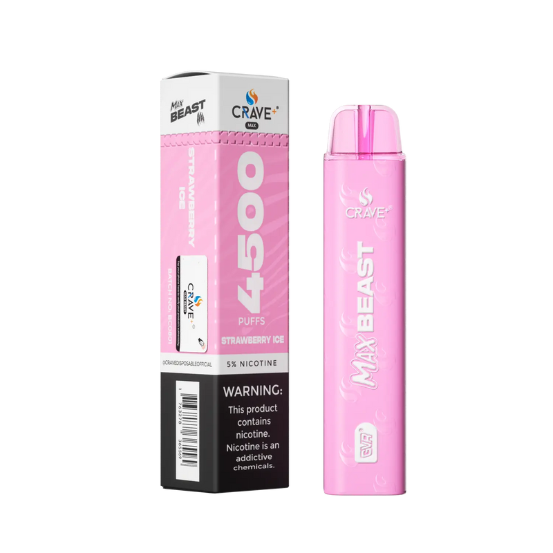 Crave Max Beast 4500 Puffs - VSZN, Crave Max Beast strawberry ice