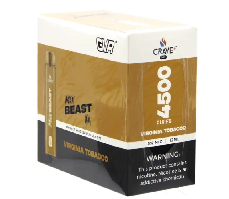 Crave Max Beast 4500 Crave, Crave Max Beast blackberry fab, crave max beast tobacco, crave max beast clear, crave max beast vape clear, crave max beast virginia tobacco