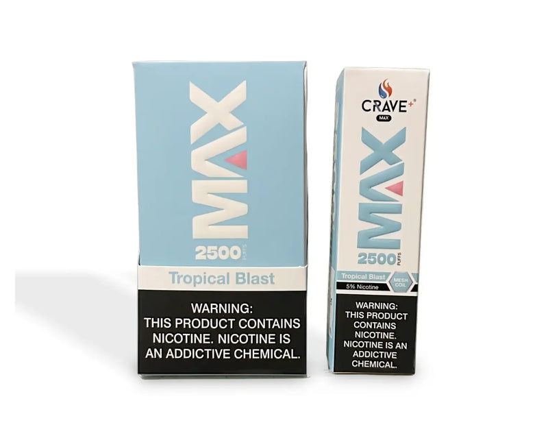Crave Max Vape - 2500 Puffs Mesh Coil Crave, Crave Max Vape tropical blast